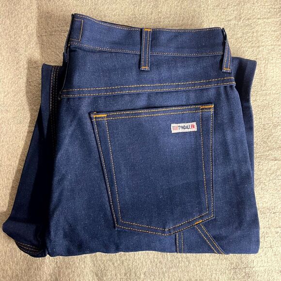 Tyndale Fire Resistant Blue Jeans Made In USA Mens Size 36‎ x 32 06/14 - Picture 1 of 13